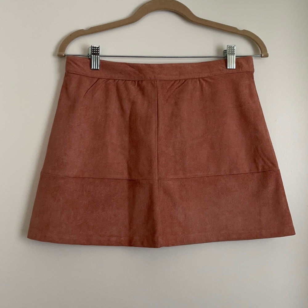 Faux suede skirt